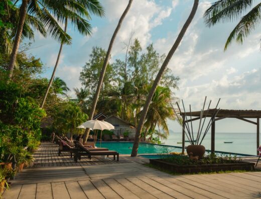 Beach cottage with sea deck