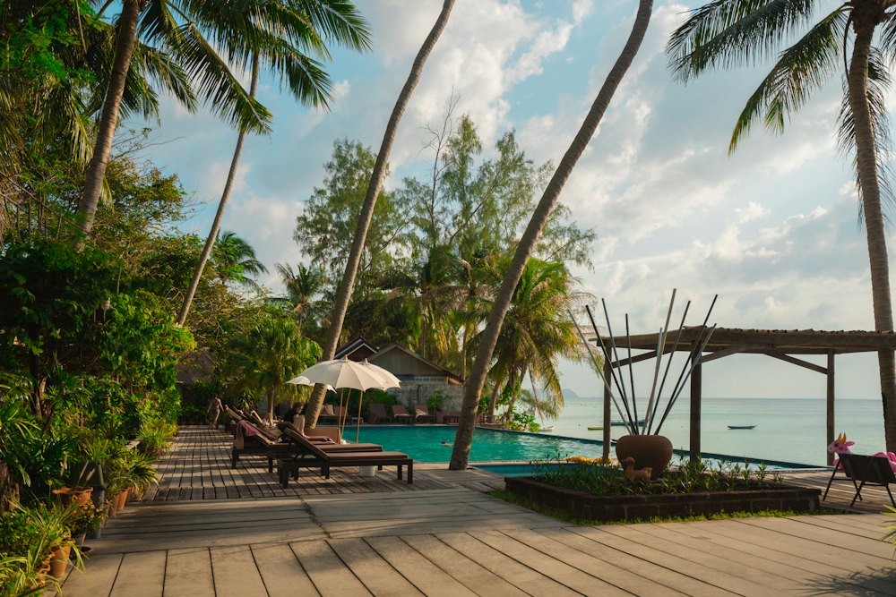 Beach cottage with sea deck
